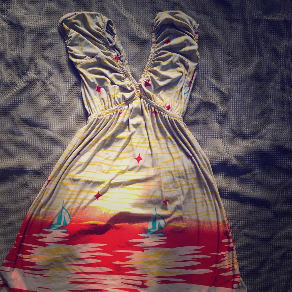 Stars/sailboats above knee dress